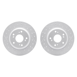 R1 Concepts® WBPN1-59056 - GEO-Carbon™ Drilled and Slotted Rear Brake Rotor Set