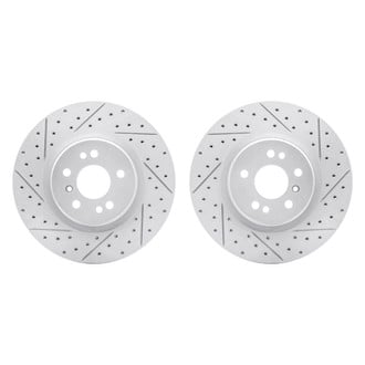 R1 Concepts® - Drilled and Slotted Front Brake Rotor Set