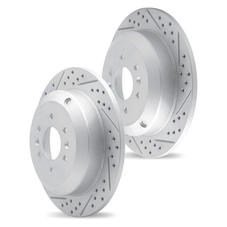 R1 Concepts® - Drilled and Slotted Rear Brake Rotor Set