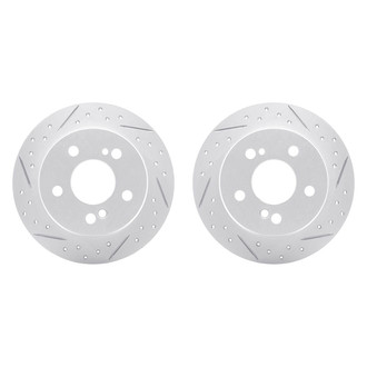 R1 Concepts® - Drilled and Slotted Rear Brake Rotor Set