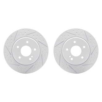 R1 Concepts® - Drilled and Slotted Rear Brake Rotor Set