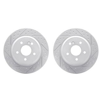 R1 Concepts® - Drilled and Slotted Rear Brake Rotor Set