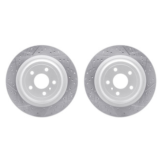 R1 Concepts® - Drilled and Slotted Rear Brake Rotor Set