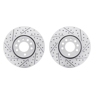 R1 Concepts® - Drilled and Slotted Front Brake Rotor Set