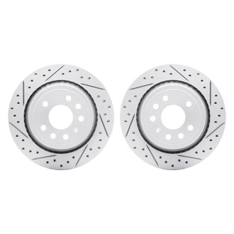R1 Concepts® - Drilled and Slotted Rear Brake Rotor Set