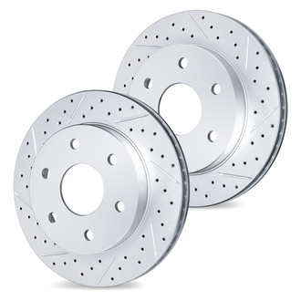 R1 Concepts® - Drilled and Slotted Front Brake Rotor Set