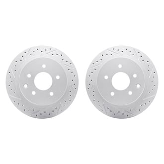 R1 Concepts® - Drilled and Slotted Rear Brake Rotor Set
