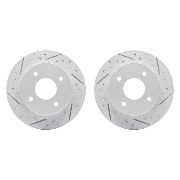 R1 Concepts® - Drilled and Slotted Rear Brake Rotor Set