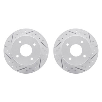 R1 Concepts® - Drilled and Slotted Rear Brake Rotor Set