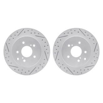 R1 Concepts® - Drilled and Slotted Rear Brake Rotor Set