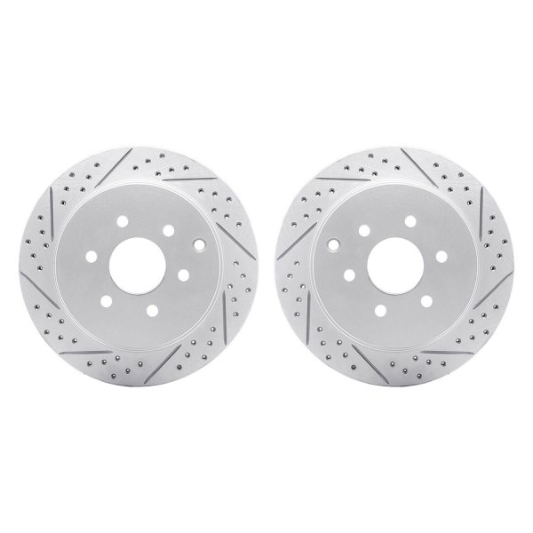 R1 Concepts® - Drilled and Slotted Rear Brake Rotor Set