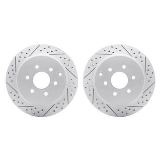 R1 Concepts® - Drilled and Slotted Rear Brake Rotor Set