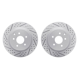 R1 Concepts® - Drilled and Slotted Rear Brake Rotor Set