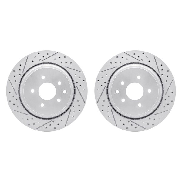 R1 Concepts® - Drilled and Slotted Rear Brake Rotor Set