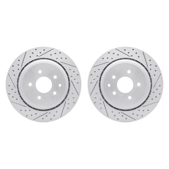 R1 Concepts® - Drilled and Slotted Rear Brake Rotor Set