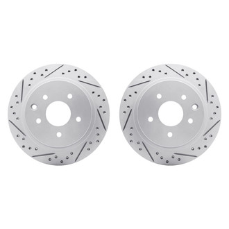 R1 Concepts® - Drilled and Slotted Rear Brake Rotor Set
