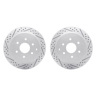 R1 Concepts® - Drilled and Slotted Rear Brake Rotor Set