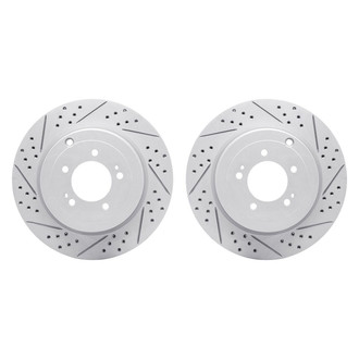 R1 Concepts® - Drilled and Slotted Rear Brake Rotor Set