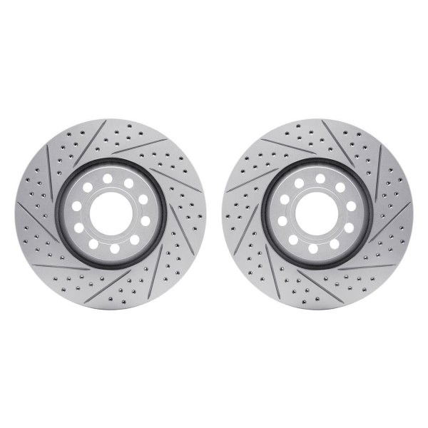 R1 Concepts® - Drilled and Slotted Front Brake Rotor Set