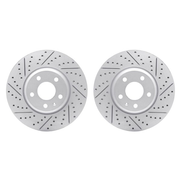 R1 Concepts® - Drilled and Slotted Front Brake Rotor Set