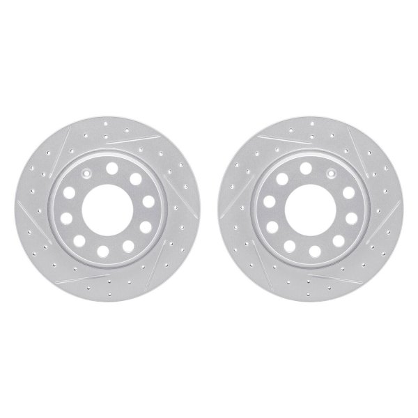 R1 Concepts® - Drilled and Slotted Rear Brake Rotor Set