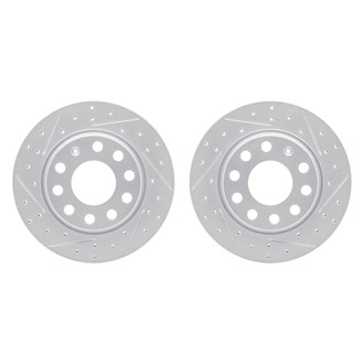 R1 Concepts® - Drilled and Slotted Rear Brake Rotor Set