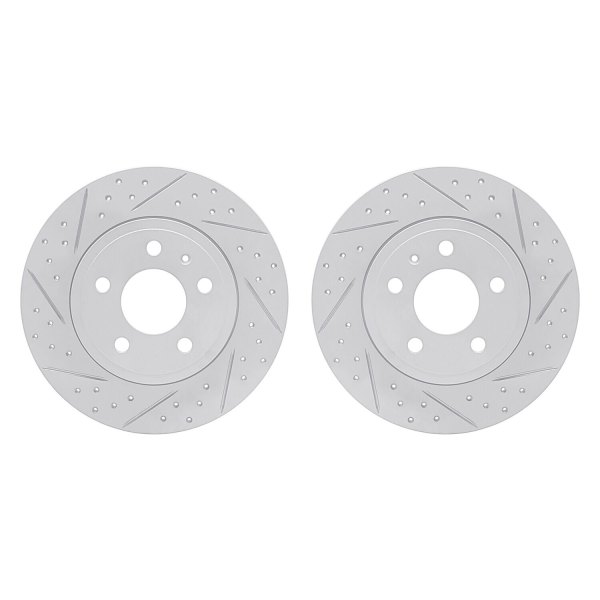 R1 Concepts® - Drilled and Slotted Rear Brake Rotor Set