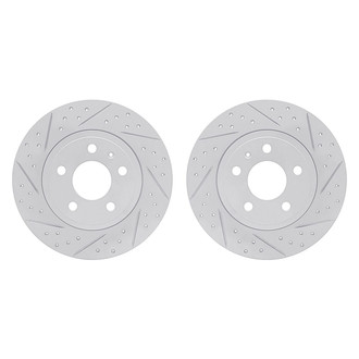 R1 Concepts® - Drilled and Slotted Rear Brake Rotor Set