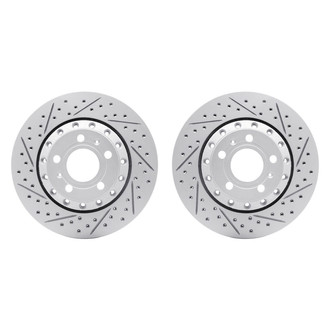 R1 Concepts® - Drilled and Slotted Rear Brake Rotor Set