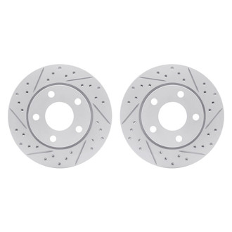 R1 Concepts® - Drilled and Slotted Rear Brake Rotor Set