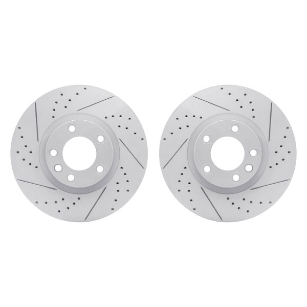 R1 Concepts® - Drilled and Slotted Front Brake Rotor Set