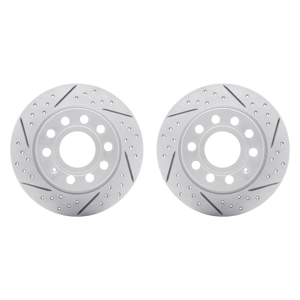 R1 Concepts® - Drilled and Slotted Rear Brake Rotor Set