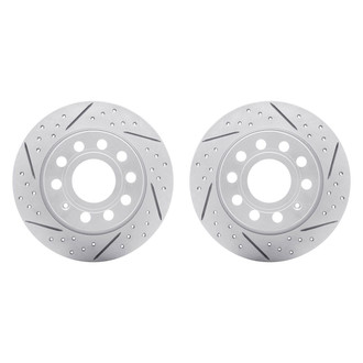 R1 Concepts® - Drilled and Slotted Rear Brake Rotor Set