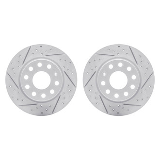 R1 Concepts® - Drilled and Slotted Rear Brake Rotor Set
