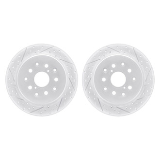 R1 Concepts® - Drilled and Slotted Rear Brake Rotor Set