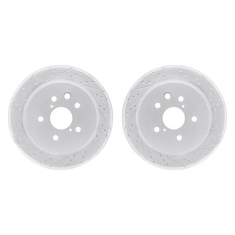 R1 Concepts® - Drilled and Slotted Rear Brake Rotor Set