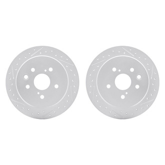 R1 Concepts® - Drilled and Slotted Rear Brake Rotor Set