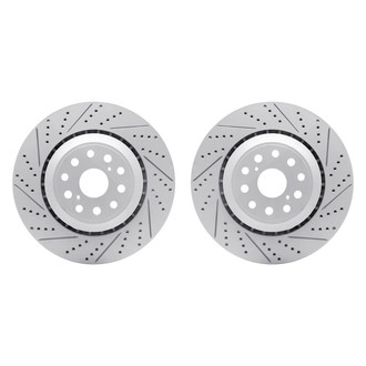 R1 Concepts® - Drilled and Slotted Rear Brake Rotor Set