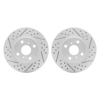 R1 Concepts® - Drilled and Slotted Front Brake Rotor Set