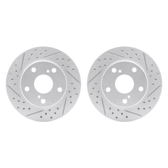 R1 Concepts® - Drilled and Slotted Front Brake Rotor Set