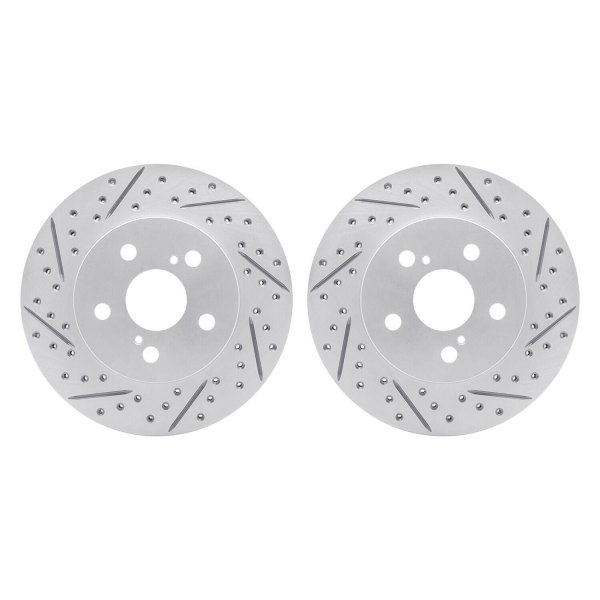 R1 Concepts® - Drilled and Slotted Front Brake Rotor Set