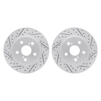 R1 Concepts® - Drilled and Slotted Front Brake Rotor Set
