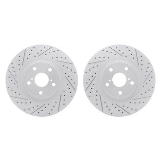 R1 Concepts® - Drilled and Slotted Rear Brake Rotor Set
