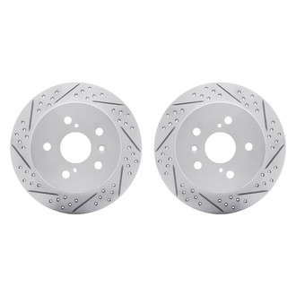 R1 Concepts® - Drilled and Slotted Rear Brake Rotor Set