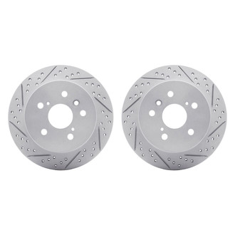R1 Concepts® - Drilled and Slotted Rear Brake Rotor Set