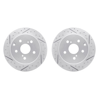 R1 Concepts® - Drilled and Slotted Rear Brake Rotor Set