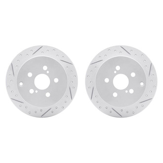 R1 Concepts® - Drilled and Slotted Rear Brake Rotor Set