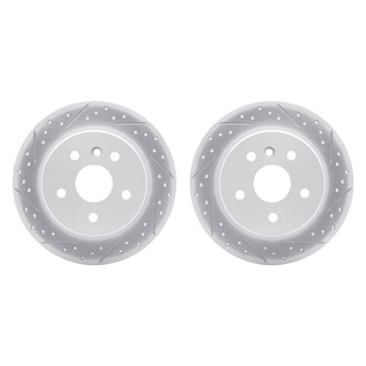 R1 Concepts® - Drilled and Slotted Rear Brake Rotor Set