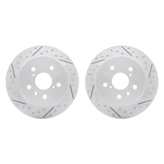 R1 Concepts® - Drilled and Slotted Rear Brake Rotor Set