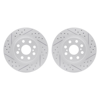 R1 Concepts® - Drilled and Slotted Rear Brake Rotor Set